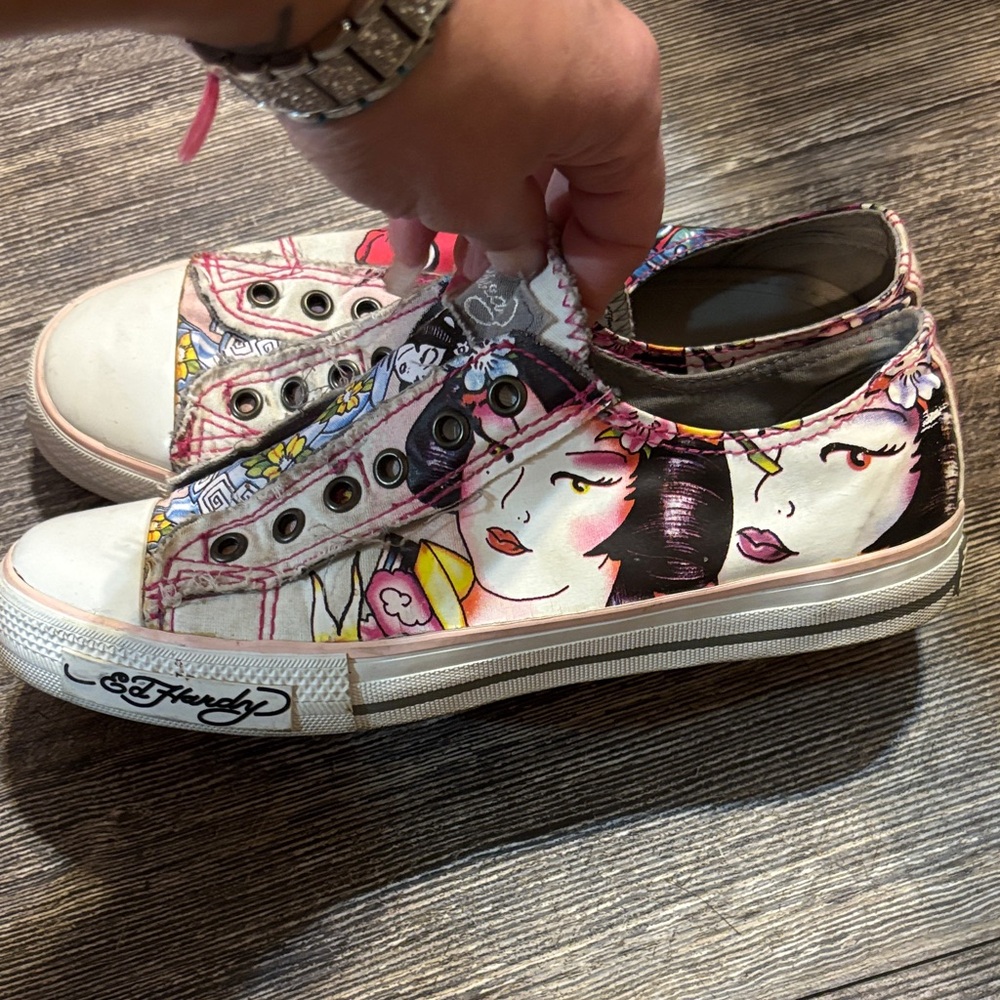Ed Hardy Sneakers - Red, Blue, Yellow - Picture 4 of 5